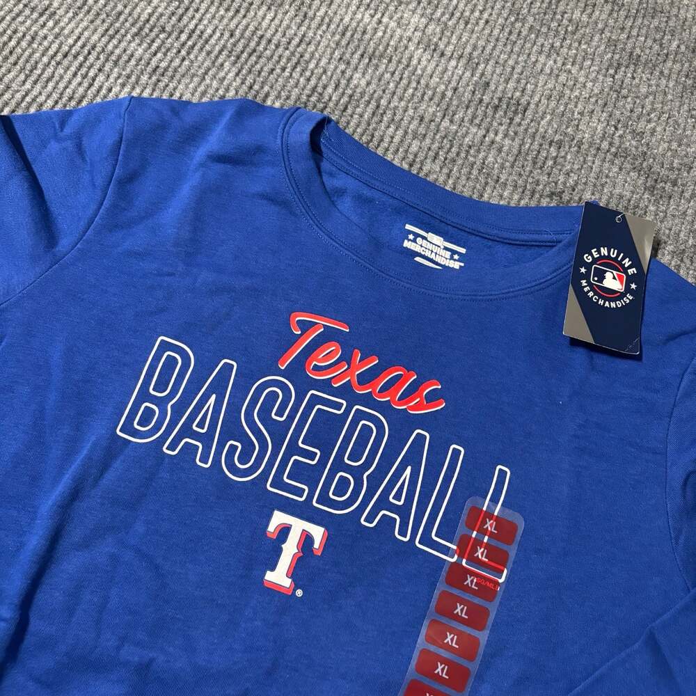 Genuine Merchandise Texas Rangers Baseball Long Sleeve Crewneck T-Shirt Royal Bl